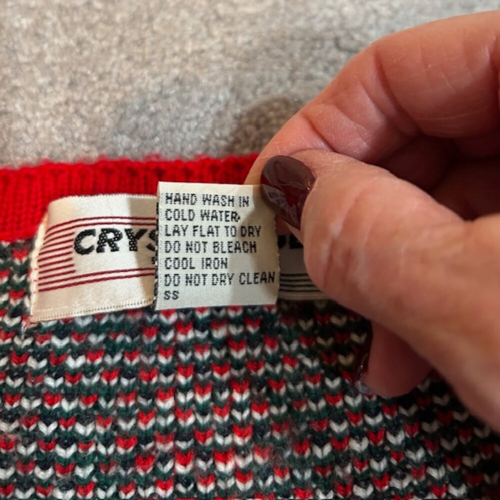 Festive Crystal-Kobe Petites Vintage Holiday Sweater- Size PSM - Picture 6 of 6
